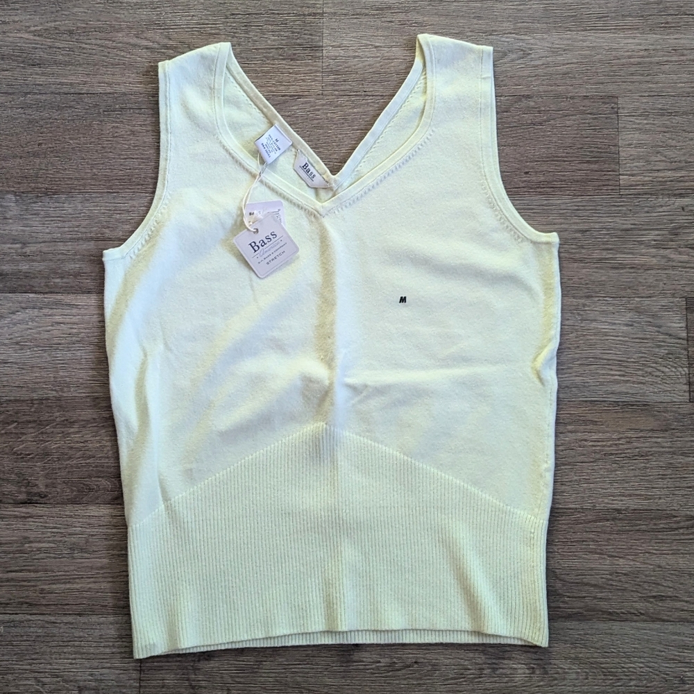 NWT Bass Sweater Tank Light Green Top Women Size Medium